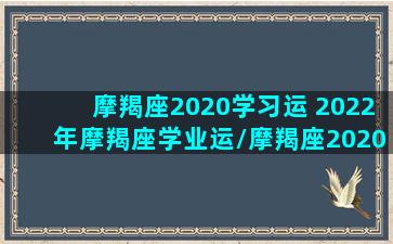 摩羯座2020学习运 2022年摩羯座学业运/摩羯座2020学习运 2022年摩羯座学业运-我的网站